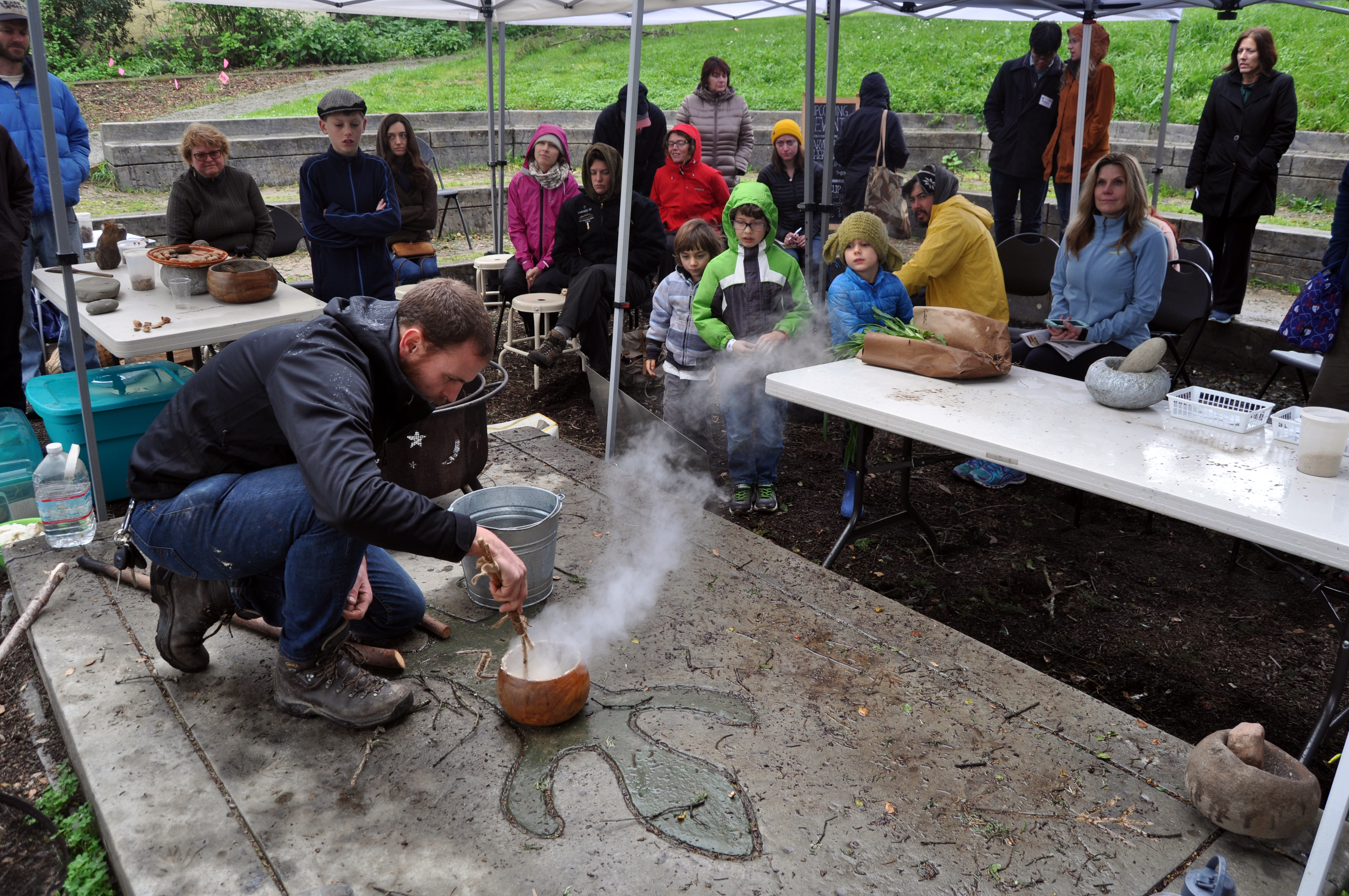 Cooking demonstration in the amphitheater