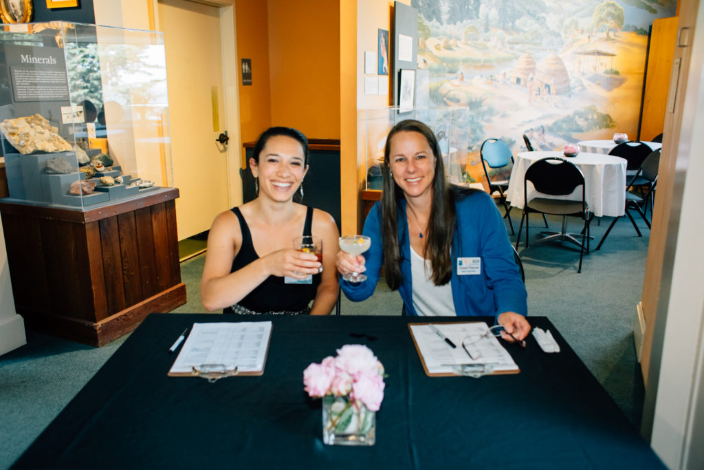 an event table at the museum