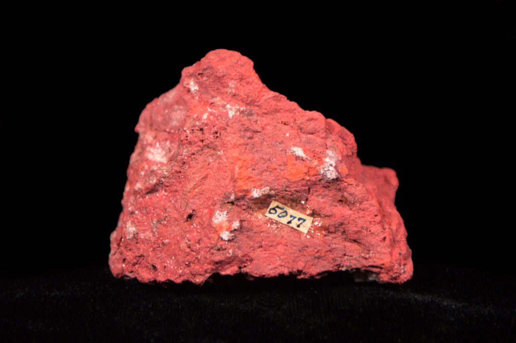 Red mineral specimen