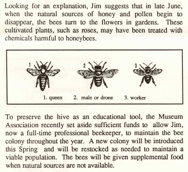 A clipping describing the ecology of honeybees