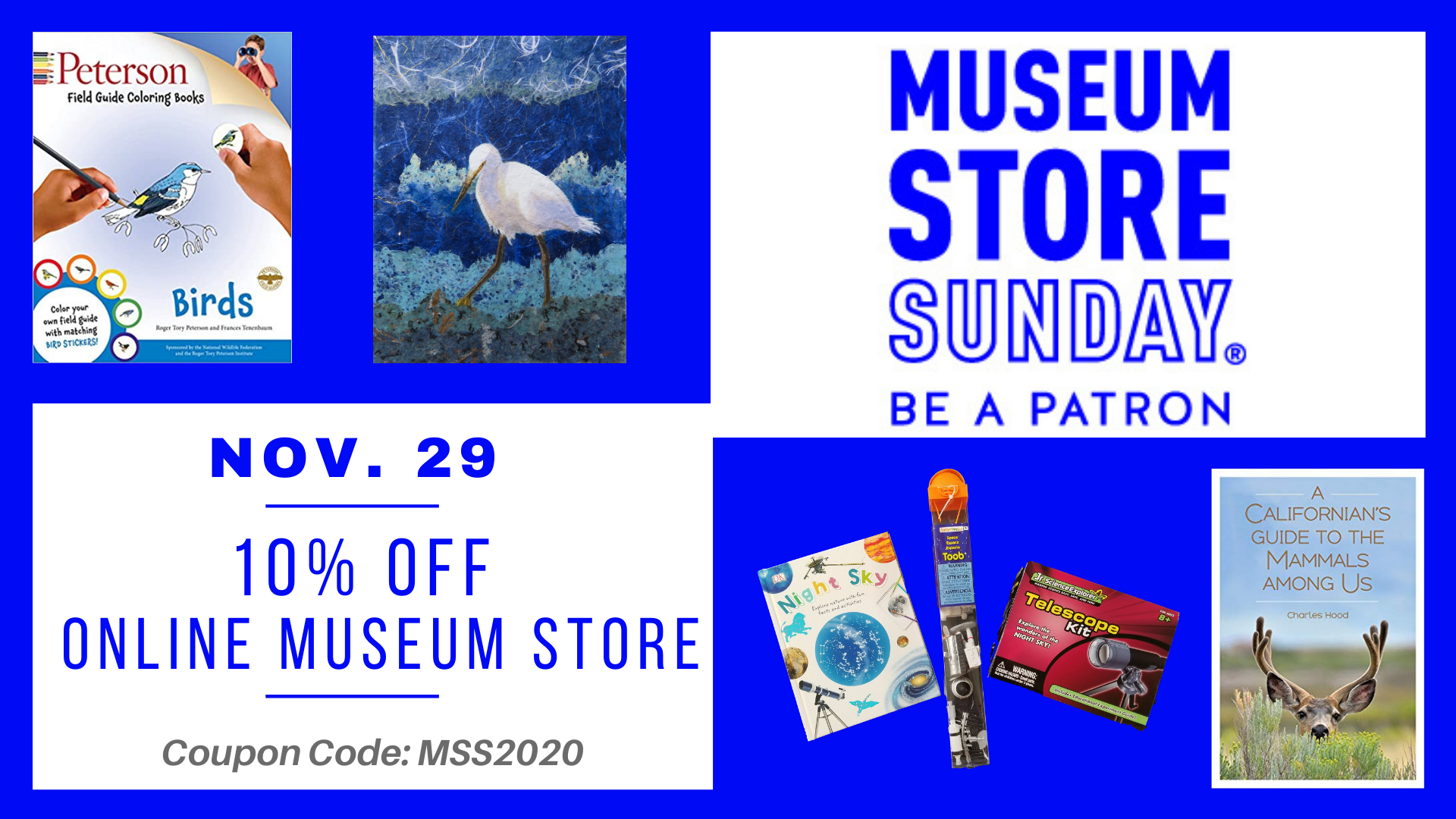 Banner advertising Museum Store Sunday