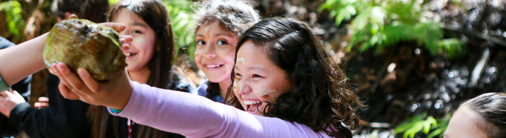 Students outside as part of a tour